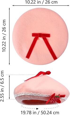 VALICLUD Women Strawberry Berets Wool Strawberry Costume Beanies Cosplay Hat French Hat for Women Girls in Saudi Arabia