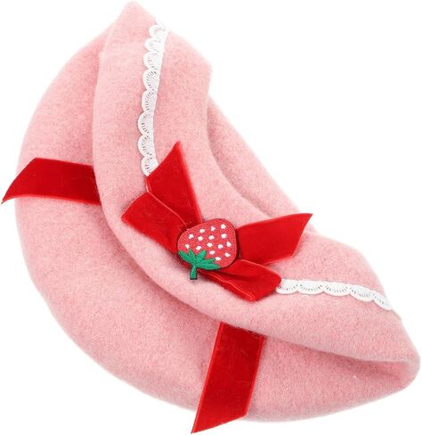 VALICLUD Women Strawberry Berets Wool Strawberry Costume Beanies Cosplay Hat French Hat for Women Girls in Saudi Arabia