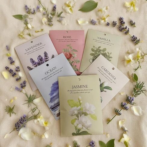 Lavender Scented Sachet Bags - 12 Pack Home & Car Freshener, Odor Eliminator for Closets, Rooms, Drawers, Wardrobes, Toilets, Long - Lasting 360 - Day Fragrance in Saudi Arabia