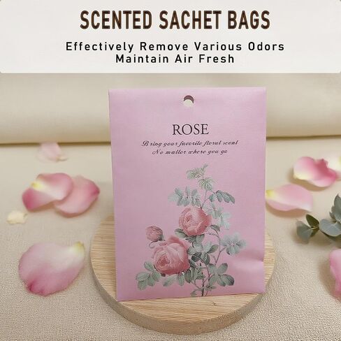 Lavender Scented Sachet Bags - 12 Pack Home & Car Freshener, Odor Eliminator for Closets, Rooms, Drawers, Wardrobes, Toilets, Long - Lasting 360 - Day Fragrance in Saudi Arabia