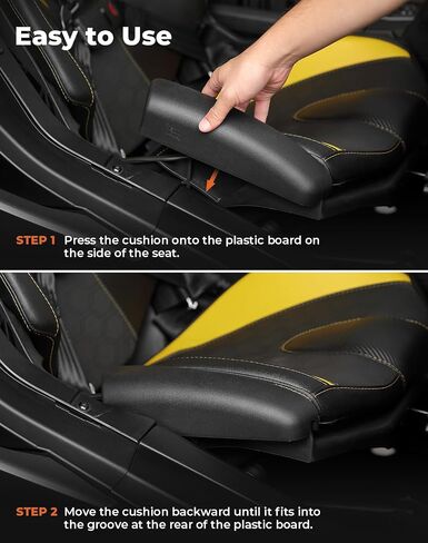 مجموعة وسادة جانبية مقعد Kemimoto متوافقة مع 2017-2025 Can-Am Maverick X3 Max و Maverick R ، PU Foam Seat Side Cushion لإكسسوارات UTV ، وسادة الراحة في حماية الفخذ (زوج واحد) (أسود) in Saudi Arabia