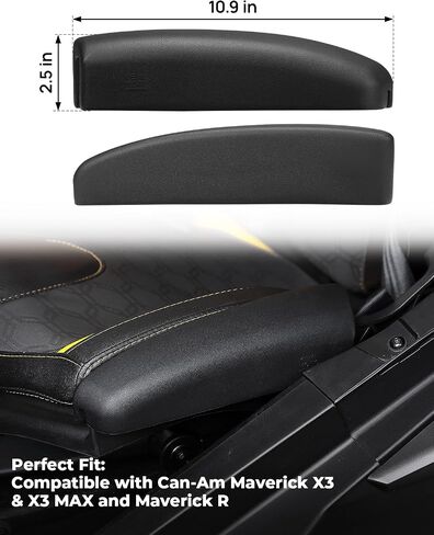 مجموعة وسادة جانبية مقعد Kemimoto متوافقة مع 2017-2025 Can-Am Maverick X3 Max و Maverick R ، PU Foam Seat Side Cushion لإكسسوارات UTV ، وسادة الراحة في حماية الفخذ (زوج واحد) (أسود) in Saudi Arabia