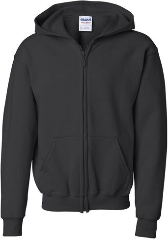 Gildan 18600B Youth Zip Hood - Black - S in Saudi Arabia
