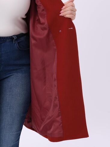 Agnes Orinda Plus Size Winter Coats for Women Label Single Breadted مع معاطف خندق Pocket Pea Coats in Saudi Arabia