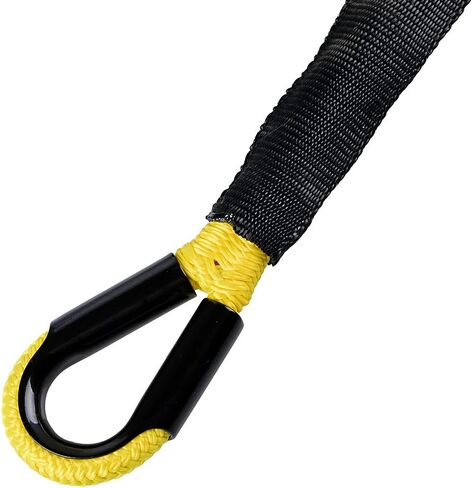 50ft 1/4 inch Yellow 12 Strand Strong Synthetic Winch Rope Line 7000lbs and Rubber Winch Rope Stopper Kit for ATV UTV SUV Car Truck in Saudi Arabia