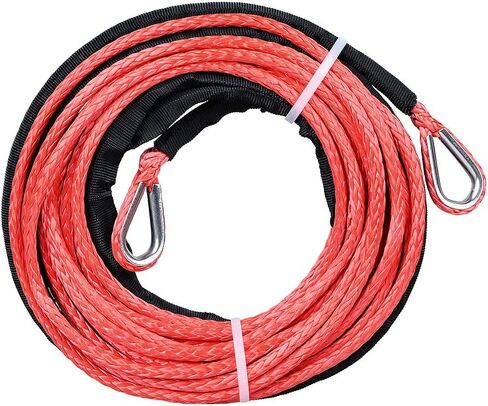 Combo 2pcs 50ft Synthetic Winch Extension with Stainless Steel Thimbles for 3/16" 1/4" Rope Line Cable Recovery Towing in Saudi Arabia