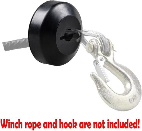 Set Red 50ft x 1/4 inch Strong Durable Synthetic Winch Rope Line 6400LBS with Rubber Stopper and 4 4/5 inch CNC Aluminum Hawse Fairlead for Recovery UTV ATV in Saudi Arabia