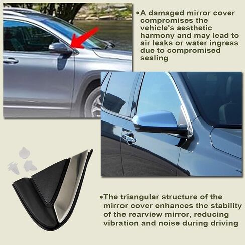 Priprilod Door Mirror Corner Mudguard Triangle Cover Front Right Rustengers متوافق مع GMC Terrain 2018 2019 2020 2021 2022#84107337 in Saudi Arabia