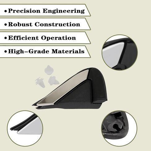 Priprilod Door Mirror Corner Mudguard Triangle Cover Front Right Rustengers متوافق مع GMC Terrain 2018 2019 2020 2021 2022#84107337 in Saudi Arabia