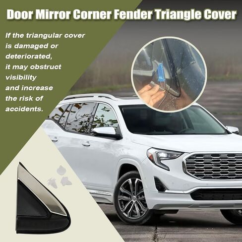 Priprilod Door Mirror Corner Mudguard Triangle Cover Front Right Rustengers متوافق مع GMC Terrain 2018 2019 2020 2021 2022#84107337 in Saudi Arabia