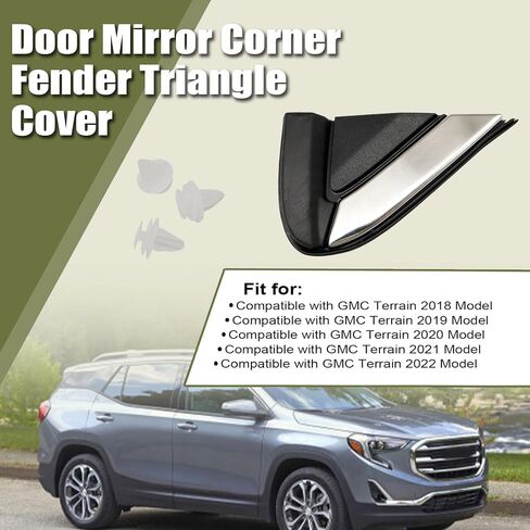 Priprilod Door Mirror Corner Mudguard Triangle Cover Front Right Rustengers متوافق مع GMC Terrain 2018 2019 2020 2021 2022#84107337 in Saudi Arabia