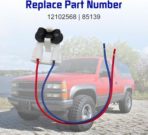 2PCS, 2 Wire TBI Fuel Injector Connector Wiring Harness Pigtail Plug Compatible with Chevrolet GMC 1500 2500 3500, Oldsmobile Silhouette, Pontiac Trans Sport, Replacement for 12102568 in Kuwait