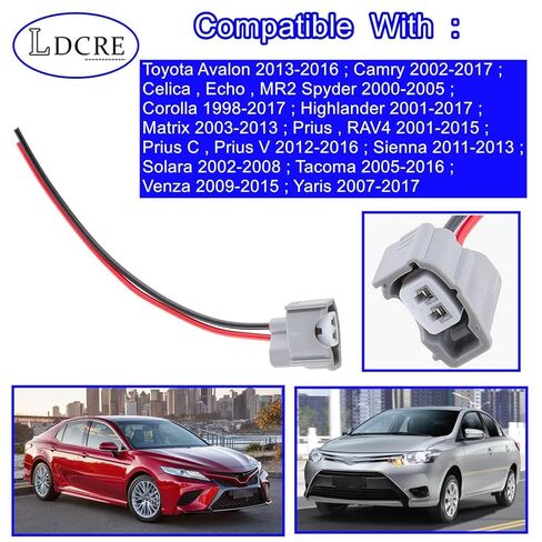 موصل حاقن الوقود 4pcs توصيل الأسلاك الأسلاك ملائمة لتويوتا كامري/كورولا/لكزس ES300H in Saudi Arabia