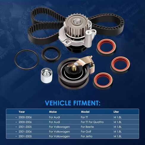 ECCPP مؤقت اشتعال عدة مضخة مياه TBK306B ل 2001-2006 لأودي TT لفولكس واجن جيتا بيتل GTi 1.8L توربو in Saudi Arabia