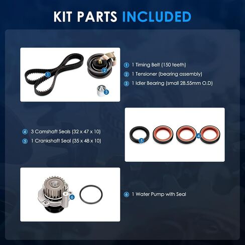 ECCPP مؤقت اشتعال عدة مضخة مياه TBK306B ل 2001-2006 لأودي TT لفولكس واجن جيتا بيتل GTi 1.8L توربو in Saudi Arabia