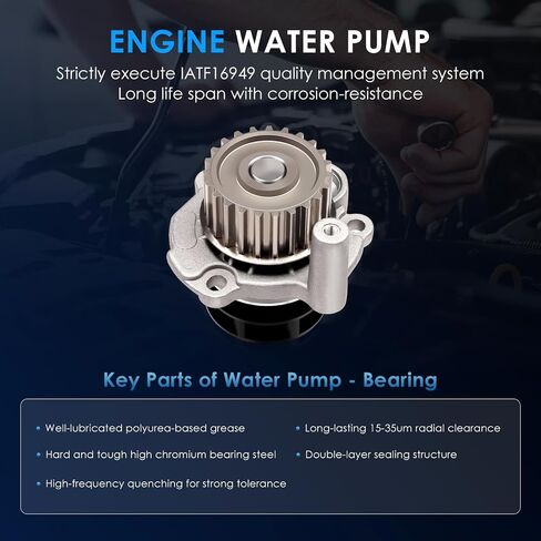 ECCPP مؤقت اشتعال عدة مضخة مياه TBK306B ل 2001-2006 لأودي TT لفولكس واجن جيتا بيتل GTi 1.8L توربو in Saudi Arabia