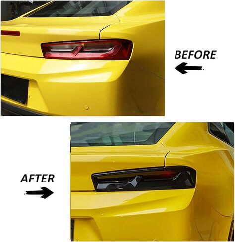 أغطية مصابيح خلفية سوداء مدخنة من JeCar لسيارة شيفروليه كامارو 2016-2018 ملحقات زينة الإضاءة الخلفية in Kuwait