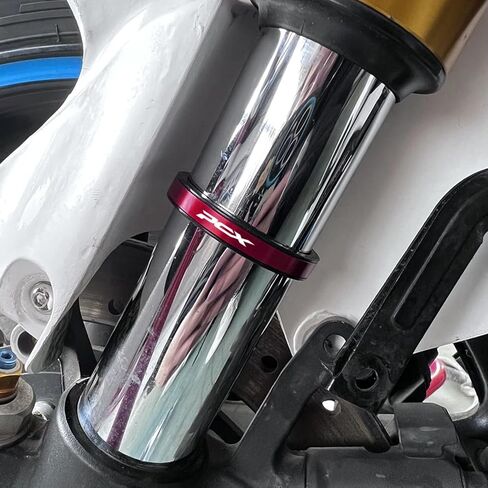 Suitable for PCX125 PCX150 PCX160 PCX 125 150 160 2026 2025 41-44mm front suspension shock absorber auxiliary adjustment ring (Red) in Saudi Arabia