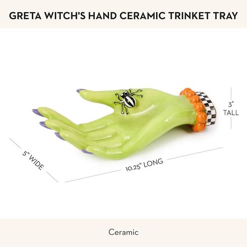 MACKENZIE-CHILDS Ceramic Trinket Tray, Unique Tray for Room Decor, Greta Witch’s Hand in Saudi Arabia