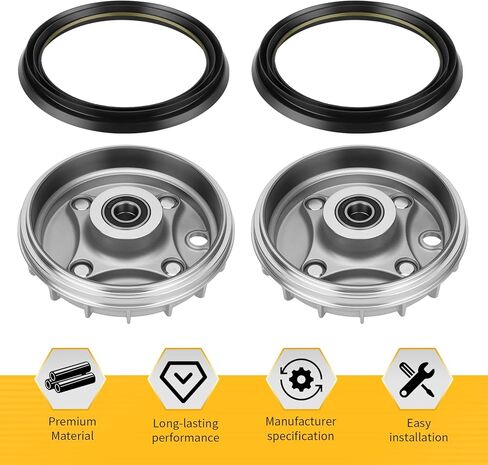 M Mati 2PCS Front Brake Drum & Dust Seal لـ Honda Rancher 350 2x4 TRX350TM Rancher 350 2x4 E-S TRX350TE 2000-2006 44600-HN4-670 91261-HN5-671 in Saudi Arabia