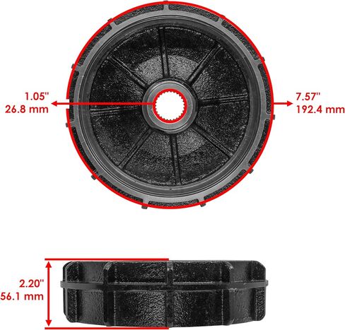 Caltric Rear Brake Drum with Brake Shoes Compatible with Honda Rancher 420 TRX420 4x4 2014-2024 / Foreman 500 TRX500 TRX520 4x4 2014-2024 43620-HR3-A20 06430-HN0-A20 in Saudi Arabia