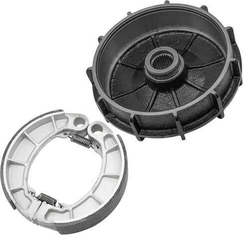 Caltric Rear Brake Drum with Brake Shoes Compatible with Honda Rancher 420 TRX420 4x4 2014-2024 / Foreman 500 TRX500 TRX520 4x4 2014-2024 43620-HR3-A20 06430-HN0-A20 in Saudi Arabia