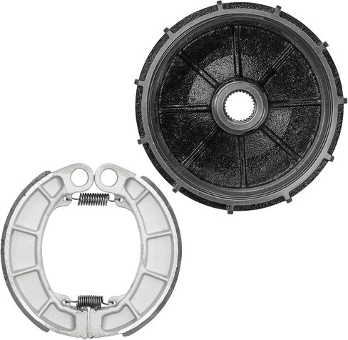 Caltric Rear Brake Drum with Brake Shoes Compatible with Honda Rancher 420 TRX420 4x4 2014-2024 / Foreman 500 TRX500 TRX520 4x4 2014-2024 43620-HR3-A20 06430-HN0-A20 in Saudi Arabia