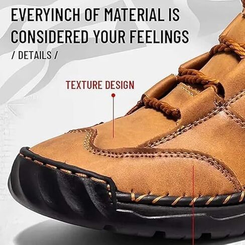 Sawbehind Mens Boots - 2025 جديد في الهواء الطلق مقاوم للماء أحذية جلدية مريحة مصنوعة يدويًا للرجال in Kuwait