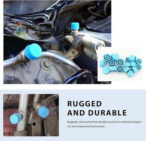 2PCS Car A/C Valve Core Caps, Leakproof R134a Air Conditioning Repair System Charging Port Dust Cover, High & Low Side Pressure AC Valve Cap Replacement for Cars RVs Trucks in Saudi Arabia