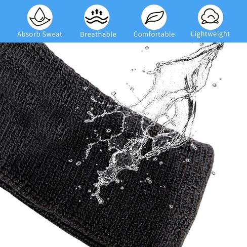 Sweatbands Sports Headband for Men & Women - Multipack Terry Cloth Headbands, Tennis, Basketball, Running, Gym, in Saudi Arabia