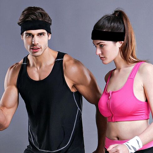 Sweatbands Sports Headband for Men & Women - Multipack Terry Cloth Headbands, Tennis, Basketball, Running, Gym, in Saudi Arabia