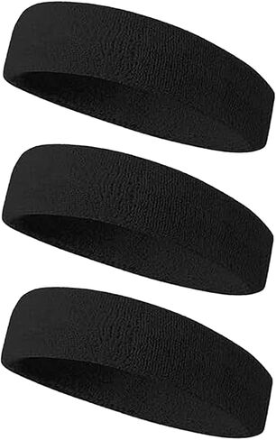 Sweatbands Sports Headband for Men & Women - Multipack Terry Cloth Headbands, Tennis, Basketball, Running, Gym, in Saudi Arabia