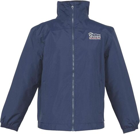 Shires Branded Team Adults Waterproof Unisex Jacket/Coat Navy 6 Sizes Extra Extra Large, Navy in Saudi Arabia