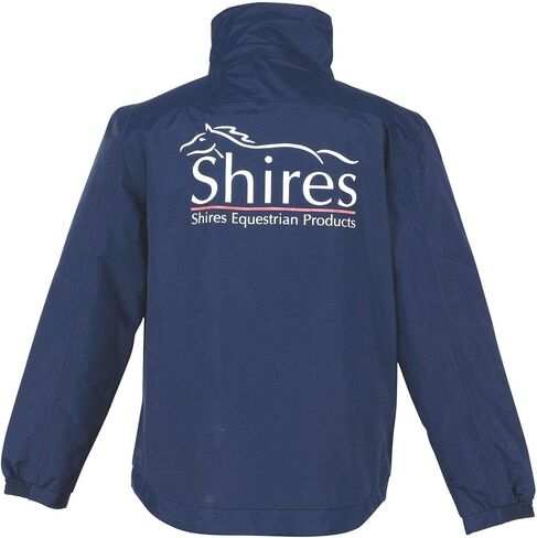 Shires Branded Team Adults Waterproof Unisex Jacket/Coat Navy 6 Sizes Extra Extra Large, Navy in Saudi Arabia