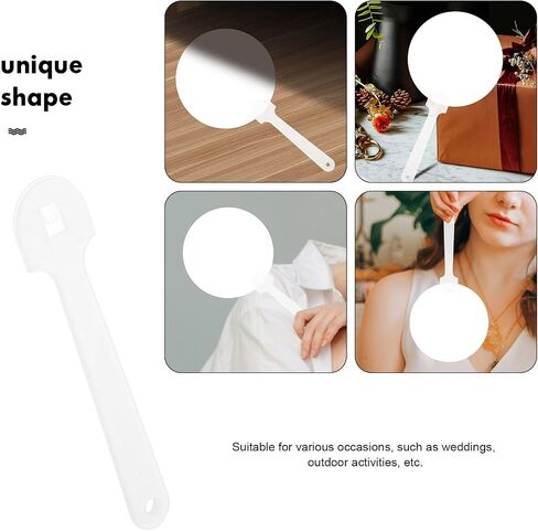 UPKOCH 50pcs Clear Thickened Diy Fan Handles Plastic Handheld Fan Sticks Handcraft Material for Wedding Party Stage Outdoor Use in Saudi Arabia