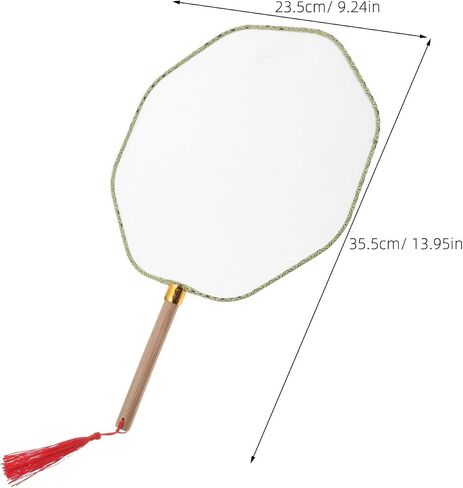 BESPORTBLE 4pcs Blank Round Fan: White Blank Handheld Round Fan for DIY Painting - Chinese Handmade Craft Paddle with Long Handle for School Art Projects and Wedding Favors in Saudi Arabia