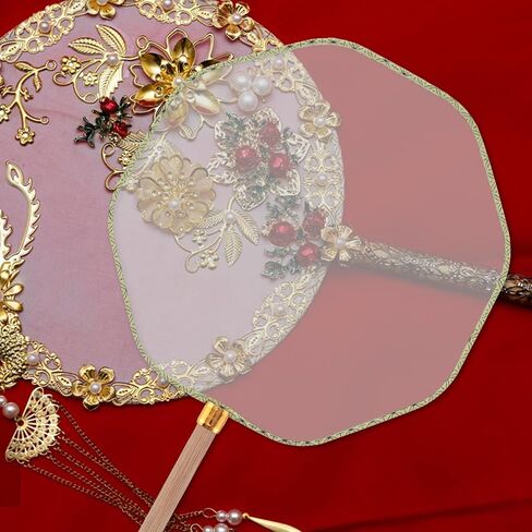 BESPORTBLE 4pcs Blank Round Fan: White Blank Handheld Round Fan for DIY Painting - Chinese Handmade Craft Paddle with Long Handle for School Art Projects and Wedding Favors in Saudi Arabia
