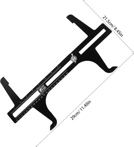 Cabilock Brake Measuring Resetting Tool for Adjusting Brake Shoes Installing Drum Gauge 6.5-14.25 Inch (160-360 mm) Scale Combination Black in Saudi Arabia