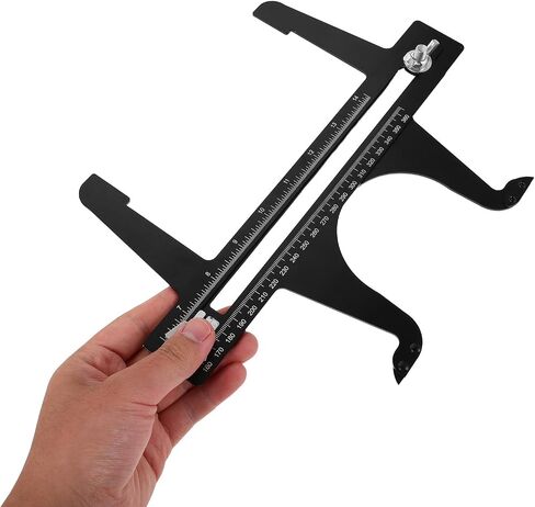 Cabilock Brake Measuring Resetting Tool for Adjusting Brake Shoes Installing Drum Gauge 6.5-14.25 Inch (160-360 mm) Scale Combination Black in Saudi Arabia