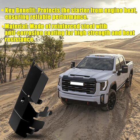 Fit for GM 12668713 Starter Heat Shield – Compatible with Chevrolet, GMC, Cadillac, Buick Models – Replacement for GM Part Number 12588400 12585367 12623360 – Heat Guard for Starter Motor in Kuwait