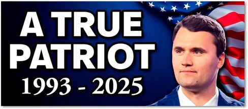 Charlie Kirk - True Patriot - 1993-2025 2 Pack Removable Car Decals/Bumper Stickers 9 x 4 inch in Saudi Arabia