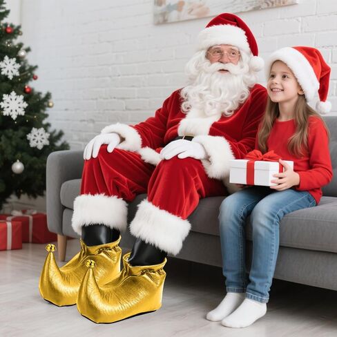 حذاء Elf Shoes Jester - أحذية أزياء كلاسيكية للبالغين لحفلات Halloween & Christmas Cosplay ، ومقاس واحد يناسب أحذية لعب الشخصية الاحتفالية in Kuwait