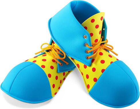SATINIOR Clown Shoes Halloween Costume Polka Dot Unisex Clown Boots Costume Accessories for Adults Party in Saudi Arabia