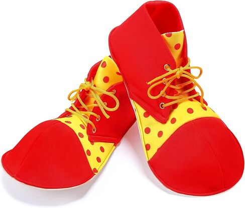 SATINIOR Clown Shoes Halloween Costume Polka Dot Unisex Clown Boots Costume Accessories for Adults Party in Saudi Arabia