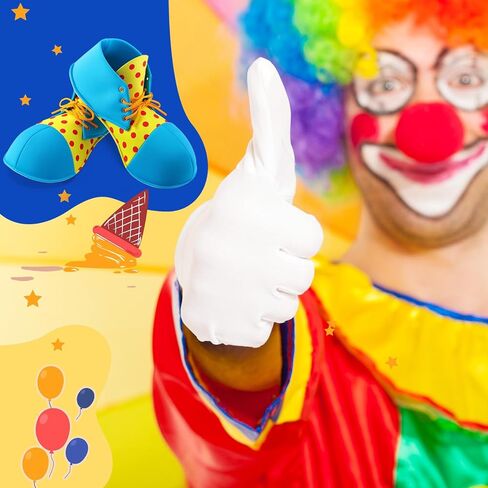 SATINIOR Clown Shoes Halloween Costume Polka Dot Unisex Clown Boots Costume Accessories for Adults Party in Saudi Arabia