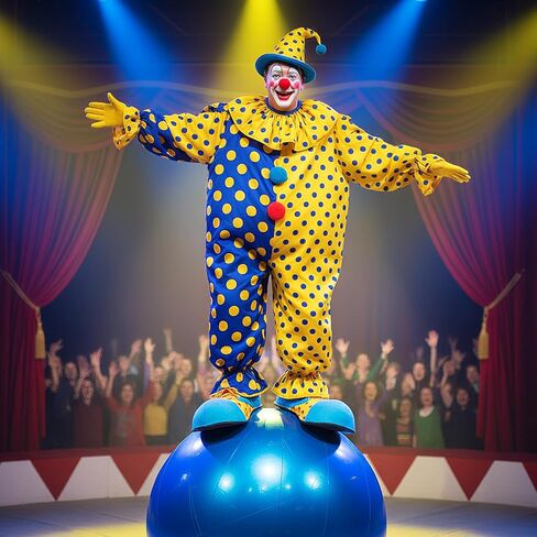 SATINIOR Clown Shoes Halloween Costume Polka Dot Unisex Clown Boots Costume Accessories for Adults Party in Saudi Arabia