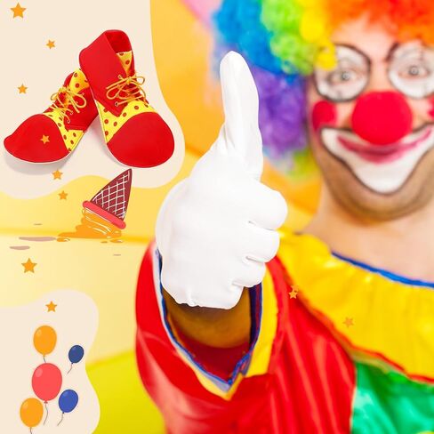 SATINIOR Clown Shoes Halloween Costume Polka Dot Unisex Clown Boots Costume Accessories for Adults Party in Saudi Arabia