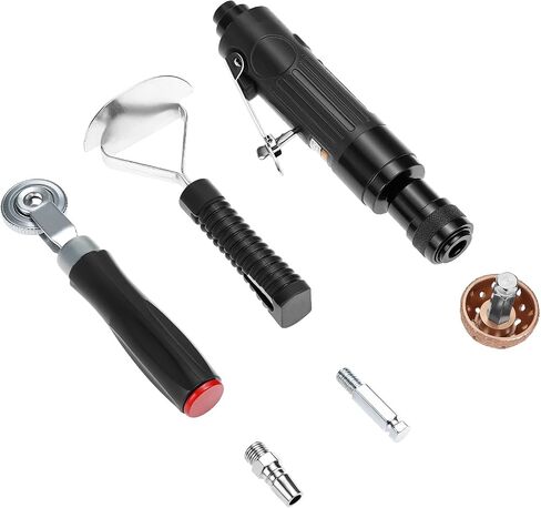 Qwork Pneumatic Tyre Buffer مجموعة كاملة ، وتشمل طاحونة إطارات الهواء ، وكاشطة الإطارات ونيشوقة الإطارات in Kuwait