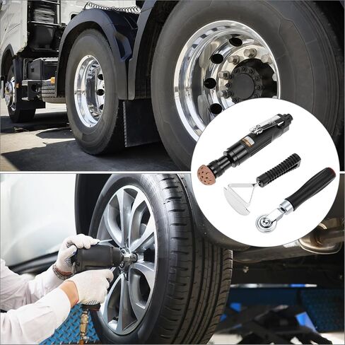 Qwork Pneumatic Tyre Buffer مجموعة كاملة ، وتشمل طاحونة إطارات الهواء ، وكاشطة الإطارات ونيشوقة الإطارات in Kuwait