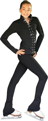 ChloeNoel PS735 Solid Over-The-Hill Skate Elite Pants with Front Pocket and Swarovski Crystal Block in Saudi Arabia